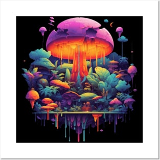 Trippy Mushroom Posters and Art